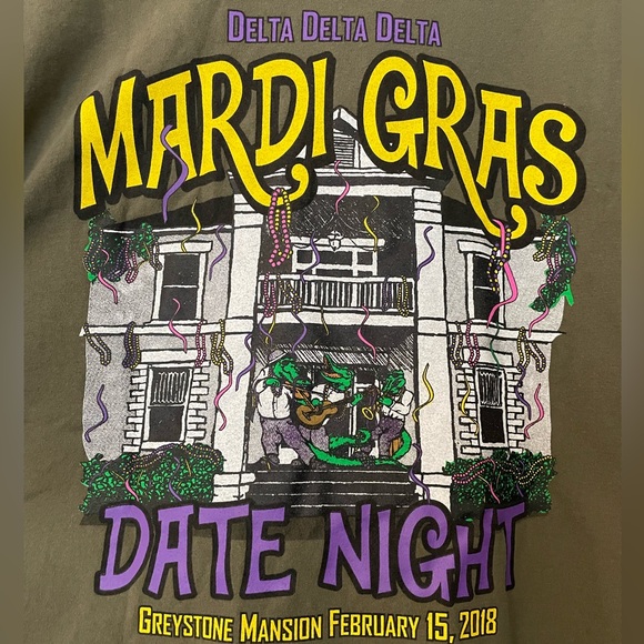 Comfort Colors Tri Delta Mardi Gras Shirt - Picture 3 of 5